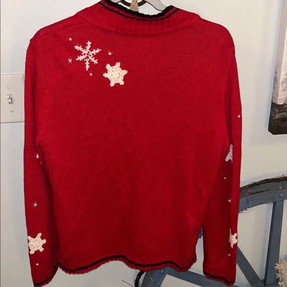 ⭐️Kikit by Maurice Sasson Holiday Zip Cardigan⭐️ - Picture 7 of 7